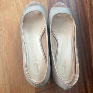 Cole Haan Nike Air Peep Toe Wedges - Beige size 7